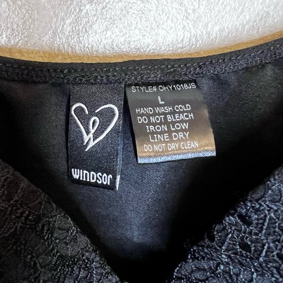 Windsor Women's Sexy Sweetheart Lace Bustier Billow Sleeve Crop Top Large - Picture 4 of 10